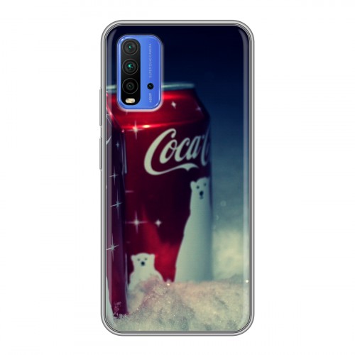 Дизайнерский силиконовый чехол для Xiaomi RedMi 9T Coca-cola