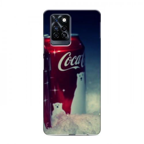 Дизайнерский силиконовый с усиленными углами чехол для Infinix Note 10 Pro Coca-cola