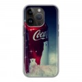 Дизайнерский силиконовый чехол для Iphone 14 Pro Coca-cola