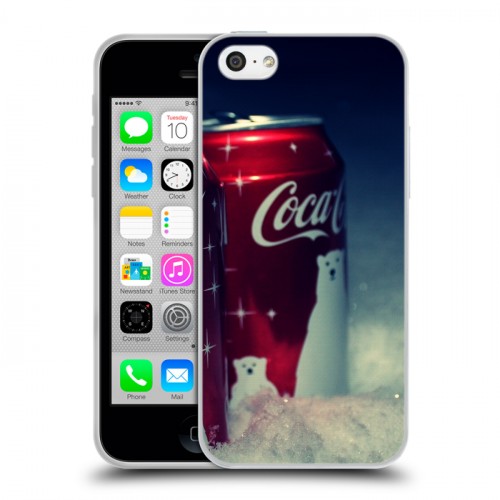 Дизайнерский пластиковый чехол для Iphone 5c Coca-cola