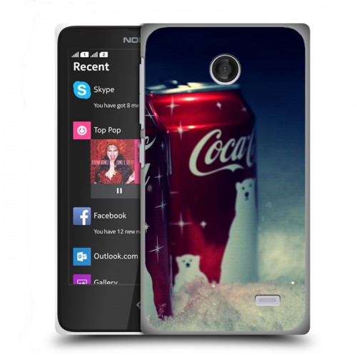 Дизайнерский пластиковый чехол для Nokia X Coca-cola