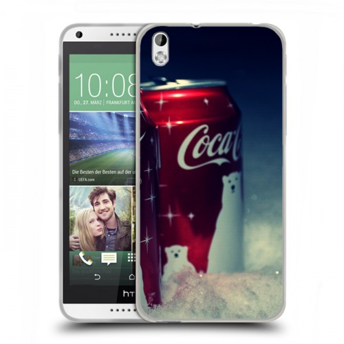 Дизайнерский пластиковый чехол для HTC Desire 816 Coca-cola