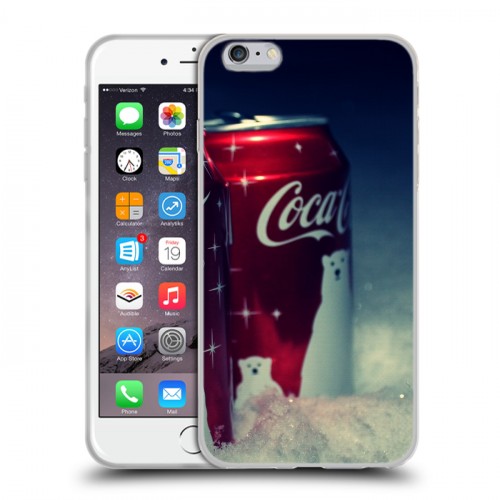 Дизайнерский силиконовый чехол для Iphone 6 Plus/6s Plus Coca-cola