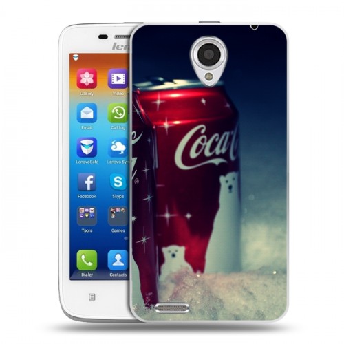 Дизайнерский пластиковый чехол для Lenovo S650 Ideaphone Coca-cola