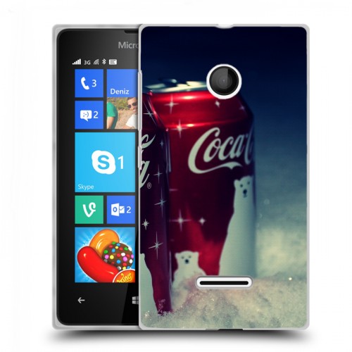 Дизайнерский пластиковый чехол для Microsoft Lumia 435 Coca-cola