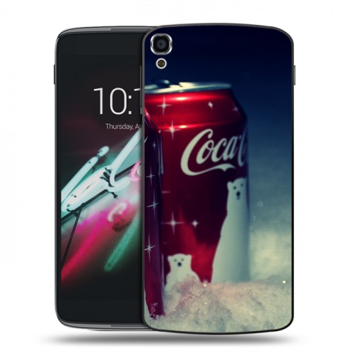 Дизайнерский пластиковый чехол для Alcatel One Touch Idol 3 (5.5) Coca-cola