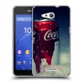 Дизайнерский пластиковый чехол для Sony Xperia E4g Coca-cola