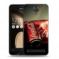 Дизайнерский пластиковый чехол для ASUS Zenfone Go Coca-cola