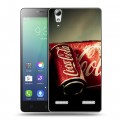 Дизайнерский силиконовый чехол для Lenovo A6010 Coca-cola