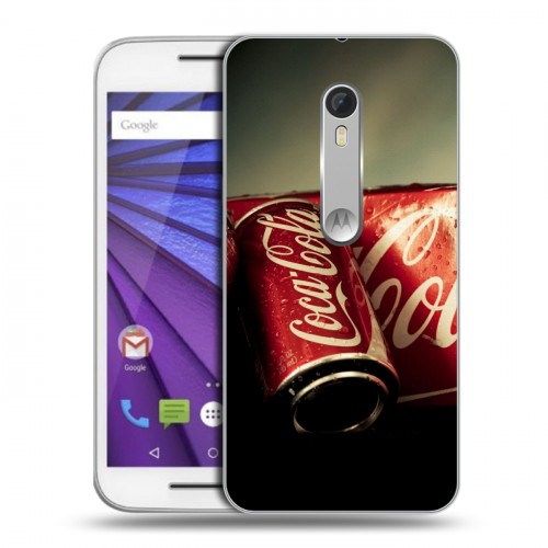 Дизайнерский пластиковый чехол для Lenovo Moto G Coca-cola