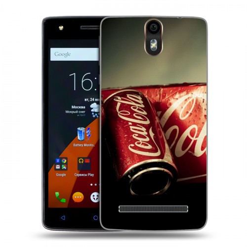 Дизайнерский силиконовый чехол для Wileyfox Storm Coca-cola