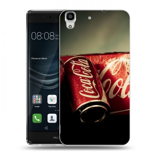 Дизайнерский пластиковый чехол для Huawei Y6II Coca-cola