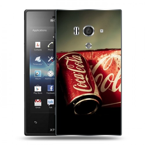 Дизайнерский пластиковый чехол для Sony Xperia acro S Coca-cola