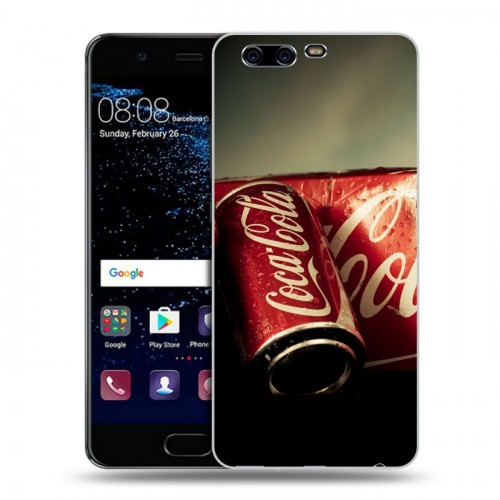 Дизайнерский пластиковый чехол для Huawei P10 Coca-cola