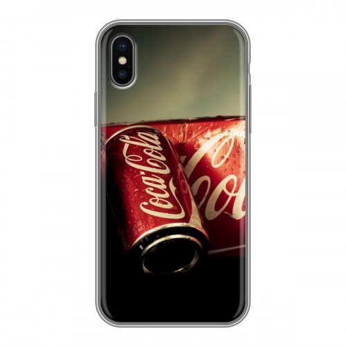 Дизайнерский силиконовый чехол для Iphone x10 Coca-cola