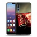 Дизайнерский силиконовый с усиленными углами чехол для Huawei P20 Pro Coca-cola