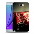 Дизайнерский пластиковый чехол для Samsung Galaxy Note 2 Coca-cola