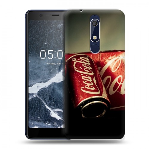 Дизайнерский пластиковый чехол для Nokia 5.1 Coca-cola