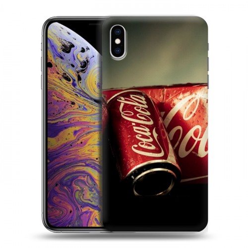 Дизайнерский силиконовый чехол для Iphone Xs Max Coca-cola