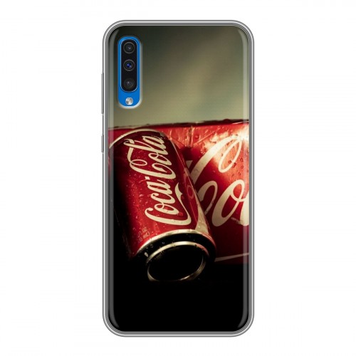 Дизайнерский силиконовый чехол для Samsung Galaxy A50 Coca-cola