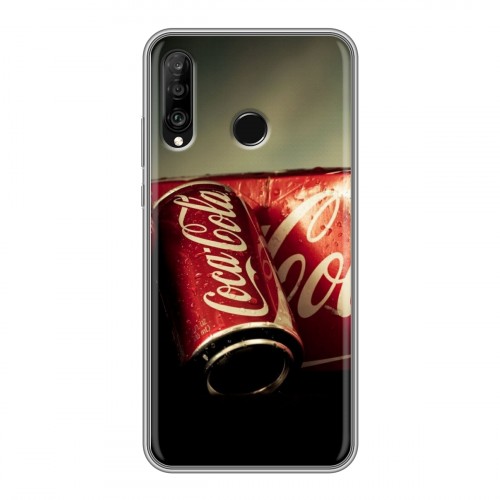 Дизайнерский силиконовый чехол для Huawei P30 Lite Coca-cola