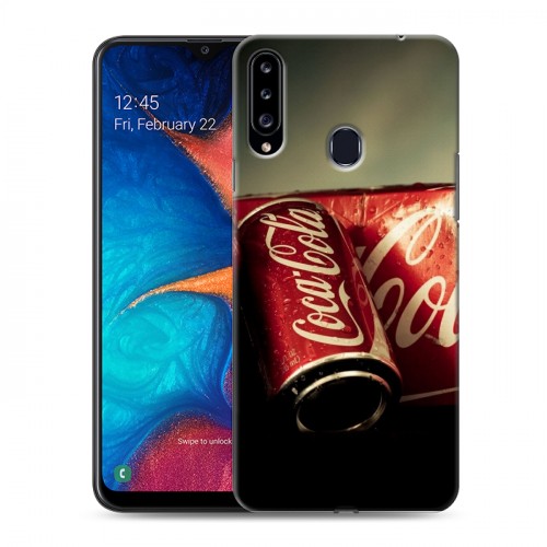 Дизайнерский пластиковый чехол для Samsung Galaxy A20s Coca-cola