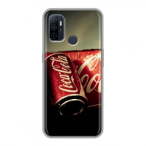 Дизайнерский силиконовый с усиленными углами чехол для OPPO A53 Coca-cola