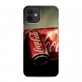 Дизайнерский силиконовый чехол для Iphone 12 Coca-cola