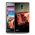 Дизайнерский пластиковый чехол для Huawei Ascend P1 Coca-cola