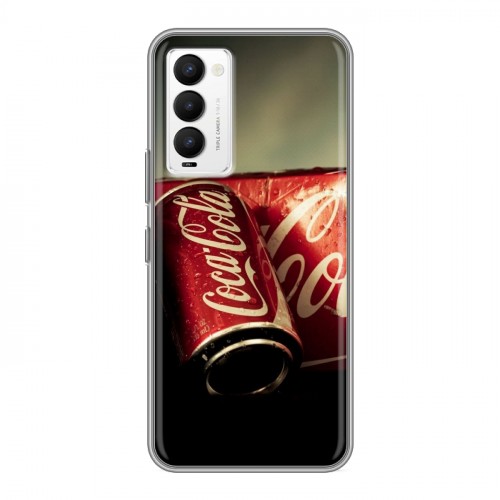 Дизайнерский силиконовый чехол для Tecno Camon 18 Coca-cola