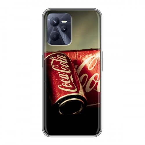 Дизайнерский силиконовый чехол для Realme C35 Coca-cola