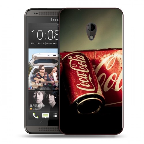 Дизайнерский пластиковый чехол для HTC Desire 700 Coca-cola