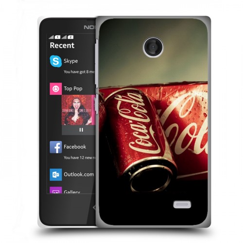 Дизайнерский пластиковый чехол для Nokia X Coca-cola