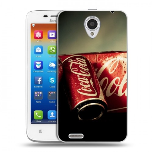 Дизайнерский пластиковый чехол для Lenovo S650 Ideaphone Coca-cola