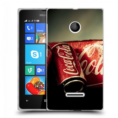 Дизайнерский пластиковый чехол для Microsoft Lumia 435 Coca-cola