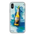 Дизайнерский силиконовый чехол для Iphone x10 Corona