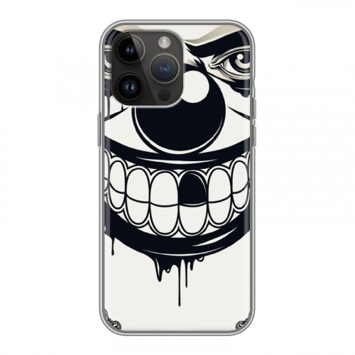 Дизайнерский силиконовый чехол для Iphone 14 Pro Max Маски Black White