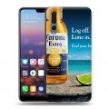 Дизайнерский силиконовый с усиленными углами чехол для Huawei P20 Pro Corona