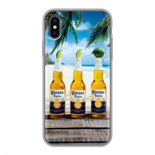 Дизайнерский силиконовый чехол для Iphone x10 Corona