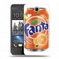 Дизайнерский пластиковый чехол для HTC Desire 300 Fanta