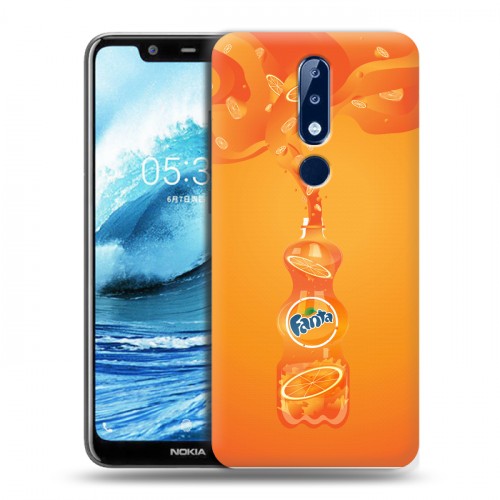 Дизайнерский пластиковый чехол для Nokia 5.1 Plus Fanta