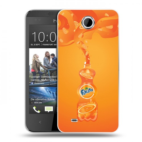 Дизайнерский пластиковый чехол для HTC Desire 300 Fanta