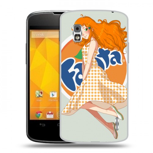 Дизайнерский пластиковый чехол для LG Google Nexus 4 Fanta