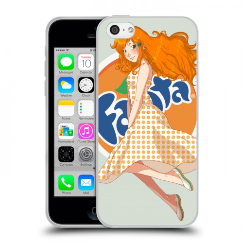 Дизайнерский пластиковый чехол для Iphone 5c Fanta