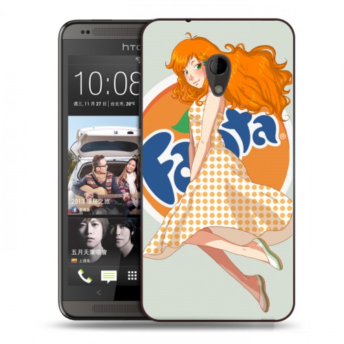 Дизайнерский пластиковый чехол для HTC Desire 700 Fanta