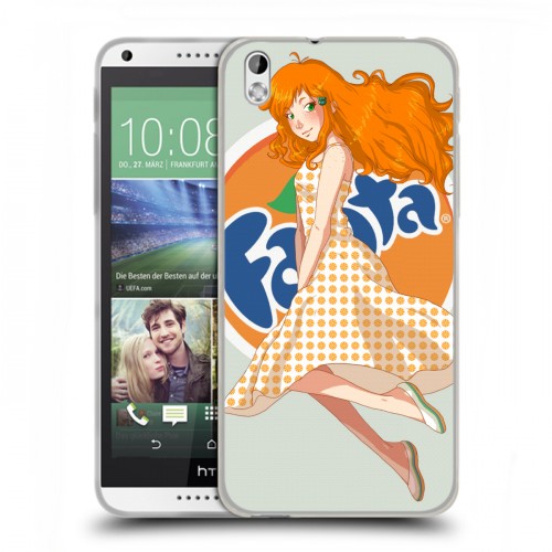 Дизайнерский пластиковый чехол для HTC Desire 816 Fanta