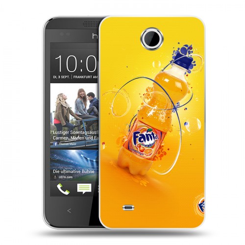 Дизайнерский пластиковый чехол для HTC Desire 300 Fanta