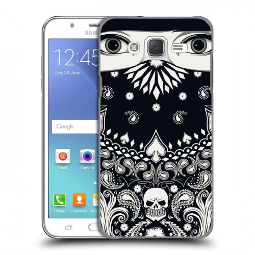 Дизайнерский пластиковый чехол для Samsung Galaxy J5 Маски Black White