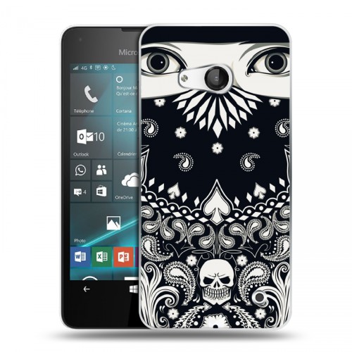 Дизайнерский пластиковый чехол для Microsoft Lumia 550 Маски Black White