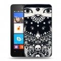 Дизайнерский силиконовый чехол для Microsoft Lumia 430 Dual SIM Маски Black White